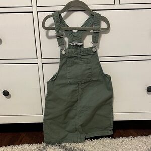 Girls H&M Green Overall Dress